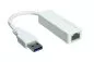 Preview: USB 3.0 (2.0) Adapter auf Gbit LAN für MAC und PC USB 3.0 A Stecker auf RJ45 Buchse, weiß